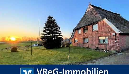 Bild von Sanierungsbedürftiges Reetdachhaus in Hamburg-Kirchwerder am Elbdeich