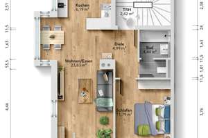 Gepflegte 2-Zimmer-1.Obergeschoss-Whg. mit EBK u. Kfz-Stellplatz in zentraler Lage – Anton-Brems-Str. 13, 92339 Beilngries – Vorschaubild 3