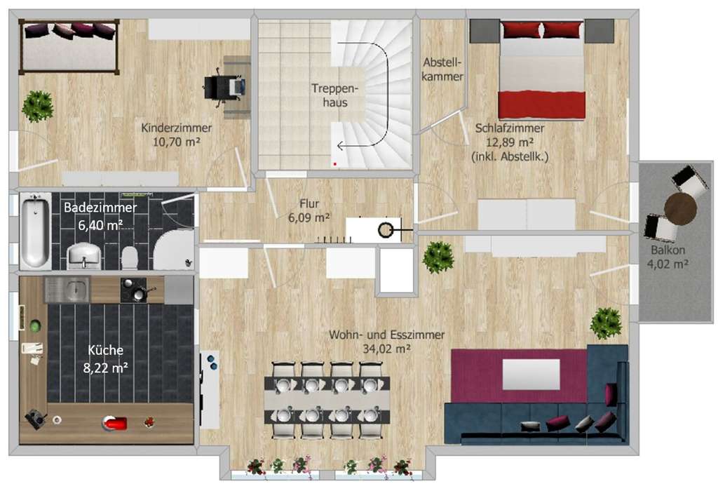 Stylische Dachgeschosswohnung in Ingolstadt-Nordost
