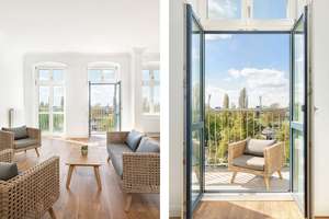 Helmholtzkiez: Lichtdurchfluteter 4-Zimmer Altbau, 4. OG, Lift, große Terrasse & 2 Balkone, 2 Bäder – Schönhauser Allee 52, 10437 Prenzlauer Berg, Berlin – Vorschaubild 7