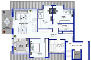 Hochwertige 4,5-Zimmer-Maisonette mit viel Licht und Raumgefühl – Die vollständige Adresse der Immobilie erhältst du vom Anbieter., 70435 Zuffenhausen-Mönchsberg, Stuttgart – Vorschaubild 6