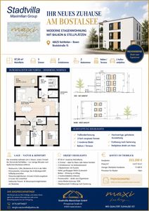 Exklusive 3-Zimmer-Wohnung mit Balkon in Bosen 