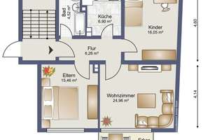 Helle 3‑Zimmer‑Wohnung im Erdgeschoss – Trier‑Süd – 54290 Süd, Trier – Vorschaubild 9