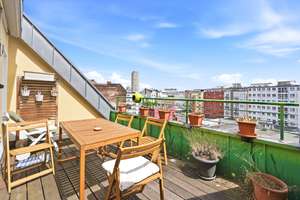 Frei ab Sept 26, Provisionsfrei: Lichtdurchflutete 4-Zi. Penthouse Maisonette mit Domblick