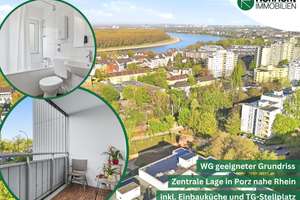 Sofort einziehen! 3-Zimmer Hochparterrewohnung mit Balkon und TG-Stellplatz in zentraler Lage Porz