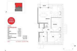 Helle 3-Zimmer-Dachgeschosswohnung mit Westbalkon und weiter Aussicht – Pembaurstr. 6, 81243 Pasing, München – Vorschaubild 2