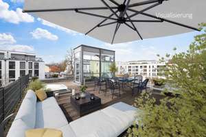 Seltene 3-Zi.-Wohnung mit eigenem Eingang, Dachterrasse, Dachgarten, Lift, ruhige Lage, nahe U-Bahn
