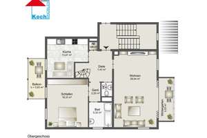 Wohnen auf zwei Ebenen
5-Zimmer-Maisonette-Wohnung mit Balkon und zwei Tiefgaragenstellplätzen – Die vollständige Adresse der Immobilie erhältst du vom Anbieter., 76139 Hagsfeld, Karlsruhe – Vorschaubild 21