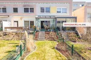 IMMOBERLIN.DE - Hausähnliche Wohnung mit Wintergarten, kleinem Westgarten & Carport