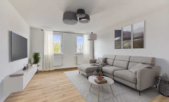 Kernsaniert - helle 2-Zi.-Whg. in Süd-West mit Küche und Fensterbad