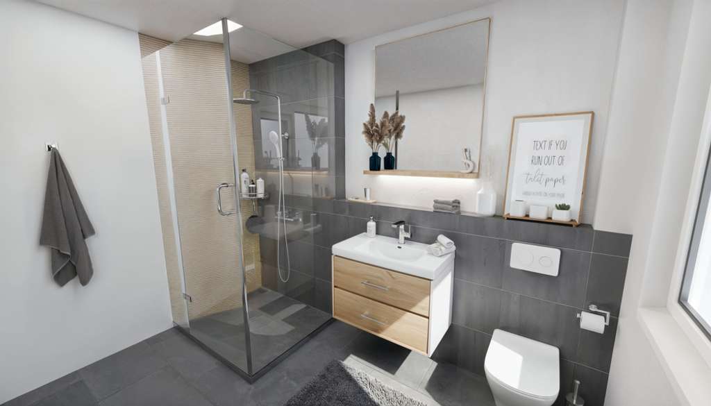 Immobilie in Ascha - EH40 mit QNG Plus – Heller Wohnkomfort mit Südbalkon - Kompakte Neubau 3-Zi-Wohnung mit Tiefgarage - Bild 4