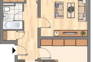 3-Zimmer Wohnung in Dortmund Scharnhorst – Peschweg 37, 44328 Scharnhorst-Ost, Dortmund – Vorschaubild 3