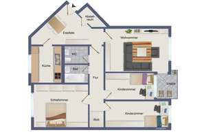 Als Kapitalanlage oder zur Selbstnutzung: Freie 4-Zimmer-Wohnung mit Balkon und Kellerabteil – Die vollständige Adresse der Immobilie erhältst du vom Anbieter., 24109 Mettenhof, Kiel – Vorschaubild 12
