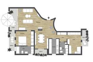Bielefeld-Hoberge - Top-Lage am Wald: 3 Zimmer-Wohnung mit drei Balkonen und Loggia – 33619 Dornberg, Bielefeld – Vorschaubild 21