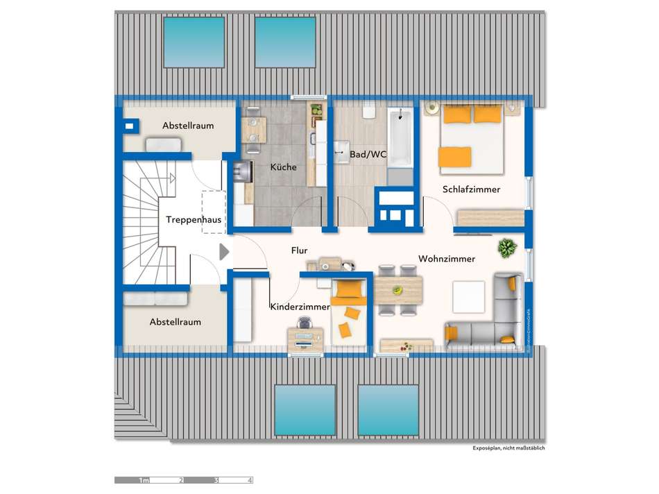 Grundriss Wohnung Dachgeschoss
