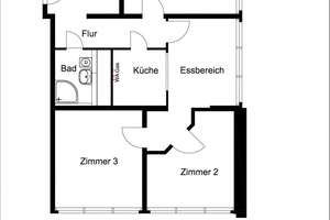 3-Raum-Wohnung mit Einbauküche – Halbe Stadt 33, 15230 Obere Stadt, Frankfurt (Oder) – Vorschaubild 2