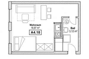 Bezugsfrei ab September 2026 | Modernes Apartment für Studierende & medizinisches Fachpersonal – Urlaubstraße 2a, 97076 Grombühl, Würzburg – Vorschaubild 9