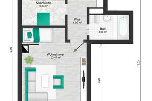 Lichtdurchflutete 1‑Zimmer‑Wohnung mit Balkon – ideal für Paare oder Kapitalanleger – Die vollständige Adresse der Immobilie erhältst du vom Anbieter., 42107 Elberfeld, Wuppertal – Vorschaubild 17