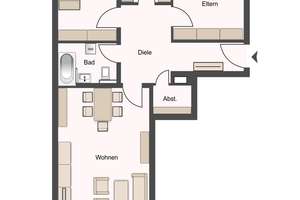 ***KAUFEN STATT MIETEN-Sofort bezugsfertige 3-Zimmer-Wohnung mit Südbalkon und Tiefgarage*** – Die vollständige Adresse der Immobilie erhältst du vom Anbieter., 86169 Hammerschmiede, Augsburg – Vorschaubild 1