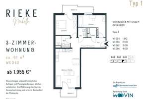 Zum Träumen: Schicke 3-Zimmer-Wohnung mit 2 Balkons und offenem Küchenbereich im Quartier 'RIEKE' – Glasower Straße 5, 12051 Neukölln (Ortsteil), Berlin – Vorschaubild 15