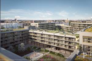 Stadtapartment mit sep. Küche, großen Fensterfronten und Balkon zum grünen Innenhof – Angela-Molitoris-Platz 1, 81245 Neupasing, München – Vorschaubild 2