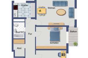 Stuttgart-Giebel: 2. OG: VERMIETETE, 3-Zimmer-Wohnung im Mehrfamilienhaus mit herrlicher Aussicht! – Krokodilweg 40, 70499 Bergheim, Stuttgart – Vorschaubild 6