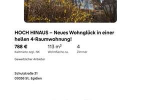 Helle 4,5-Zimmer Wohnung im 4. OG in Sankt Egidien