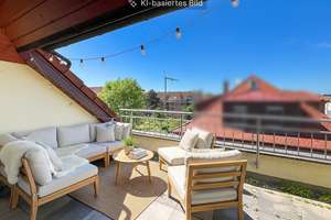 Dachgeschoss-Juwel mit 3 Balkonen & Achalm-Blick - Südstadt Reutlingen