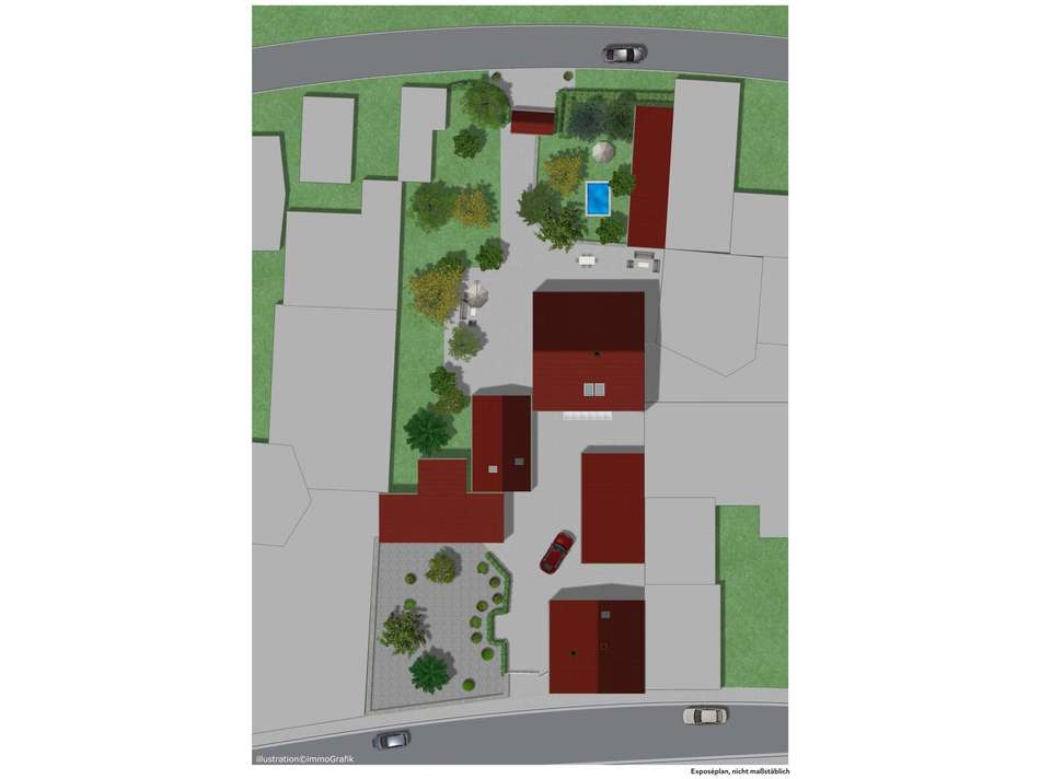 Lageplan, unten Hauptstraße, o