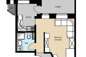 IDEAL GESCHNITTEN UND SOFORT BEZUGSFREI | Gemütliches Single-Apartment mit Loggia und Einbauküche – Wichernstraße 30, 4318 Anger-Crottendorf, Leipzig – Vorschaubild 16