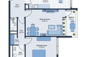 Premium-Angebot: Gonsenheim! 2-ZKB-Whg mit TG & Balkon! Freigestellt! Gut vermietbar, WG geeignet – Die vollständige Adresse der Immobilie erhältst du vom Anbieter., 55124 Gonsenheim, Mainz – Vorschaubild 2