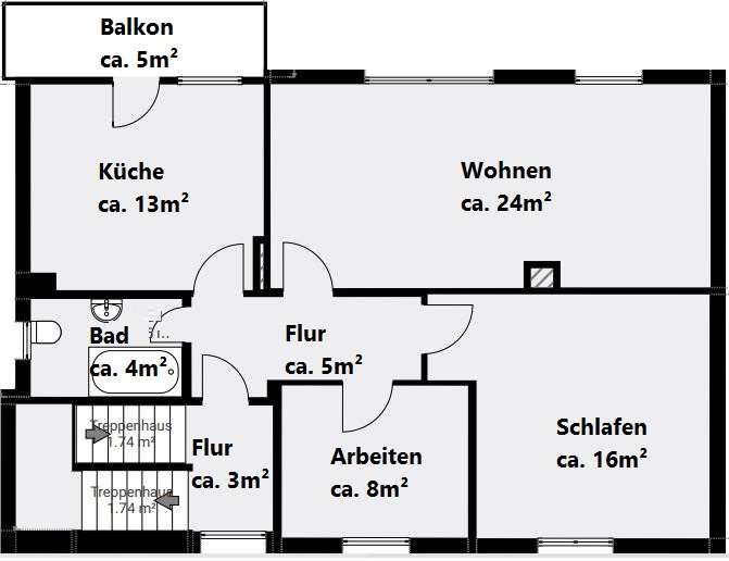 Obergeschoss Hinterhaus