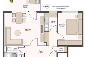 ROGERS: Attraktive Wohnung mit ruhiger Lage und tollem Ausblick – Die vollständige Adresse der Immobilie erhältst du vom Anbieter., 80935 Lerchenau-Ost, München – Vorschaubild 14