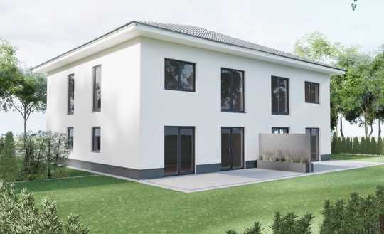 Bezahlbarer Neubau Doppelhaushälfte, Bodenplatte, FBH, A+, PV-Anlage, Lüftung