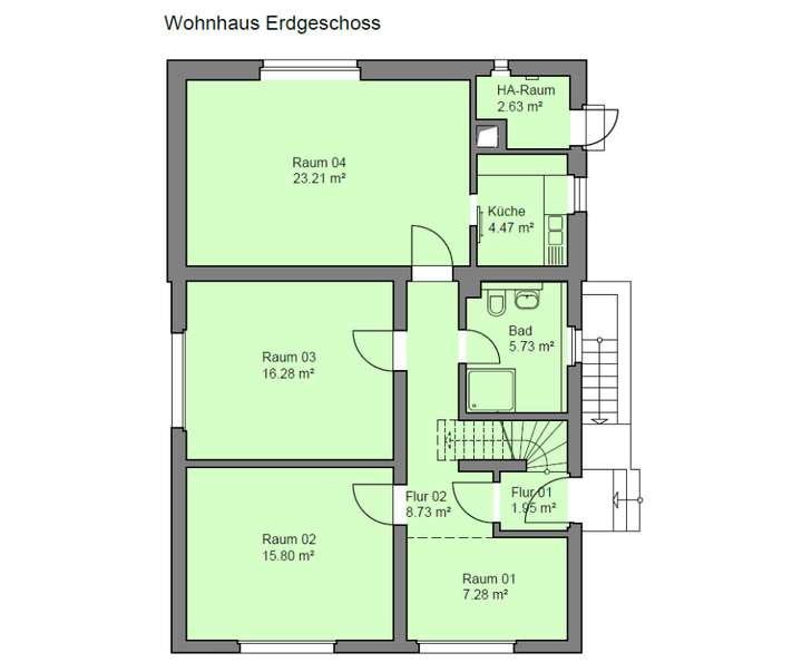 Senzig, Wohnhaus Erdgeschoss