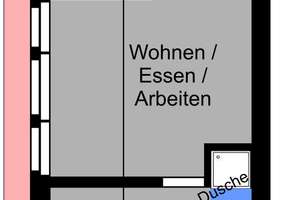 KA-Durlach-Bahnhofsnähe / 2-Zi-DG-Wohnung im Rückgebäude/ ab 01.10.2026 – Die vollständige Adresse der Immobilie erhältst du vom Anbieter., 76227 Durlach, Karlsruhe – Vorschaubild 2