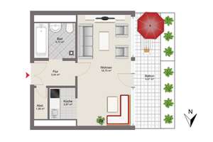 Gepflegtes Apartment mit Dachterrasse in Westausrichtung – Die vollständige Adresse der Immobilie erhältst du vom Anbieter., 80993 Alt-Moosach, München – Vorschaubild 10
