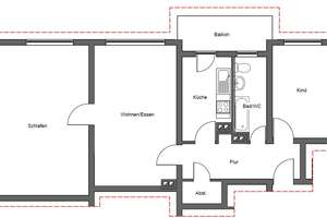 Zentrale Ruheoase nahe der Münchner Freiheit mit drei Zimmern und Balkon – Wilhelmstraße 39, 80801 Münchner Freiheit, München – Vorschaubild 8