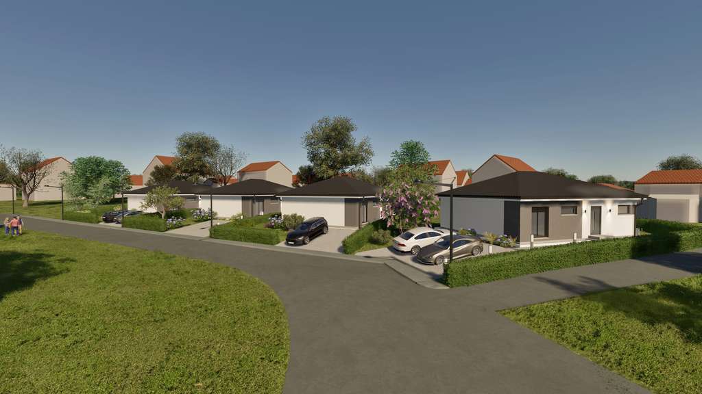 Immobilie in Kirchenpingarten - Compact-Living-Neubauprojekt: 3 großzügige barrierefreie Bungalows mit Blick ins Grüne - Bild 2