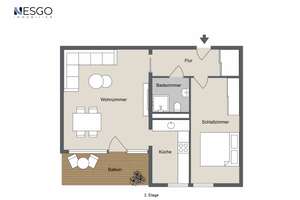 Modernisiert & lichtdurchflutet – Komfortable 2-Zimmer-Wohnung mit Balkon und Lift – Die vollständige Adresse der Immobilie erhältst du vom Anbieter., 13435 Wittenau, Berlin – Vorschaubild 9