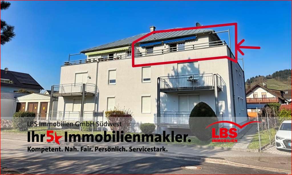 Immobilie in Gengenbach - Moderne 2-Zimmer-Wohnung mit umlaufender Dachterrasse - Bild 0