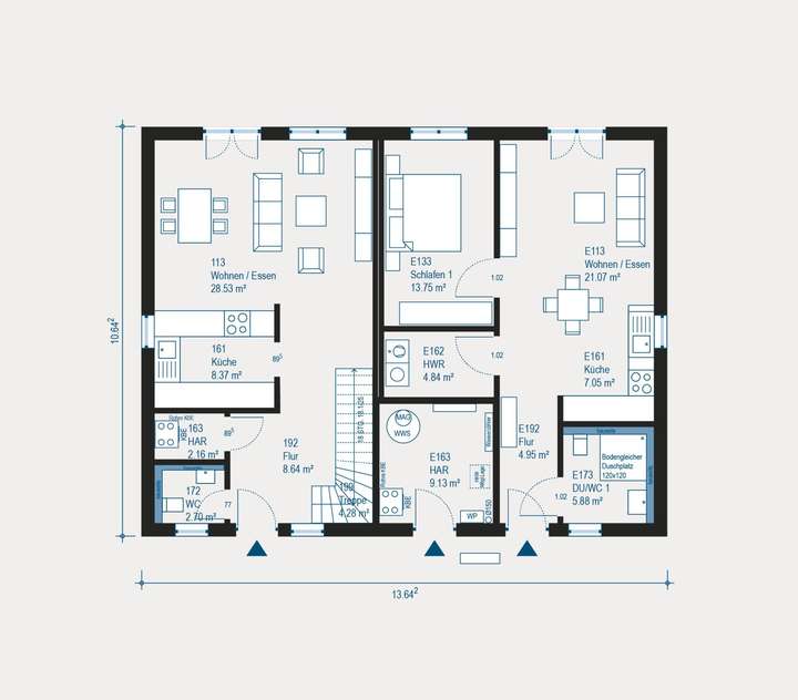 Clevere 2-Zimmer-Einliegerwohn