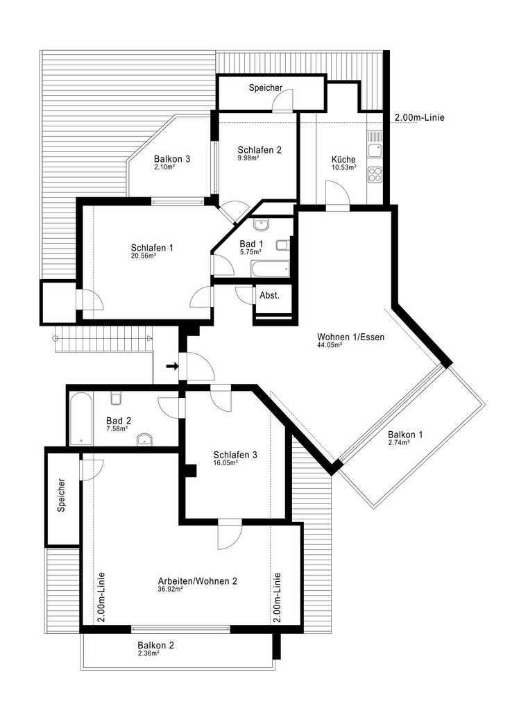 Immobilie in Bad Endorf - Großzügige DG-Wohnung am Ortsrand  Bad Endorfs– viel Raum für individuelle Wohnkonzepte - Bild 1