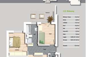Moderne 2-Zimmer-Wohnung in Mainz-Weisenau mit EBK, Terrasse/Loggia und TG-Stellplatz – Die vollständige Adresse der Immobilie erhältst du vom Anbieter., 55130 Weisenau, Mainz – Vorschaubild 13
