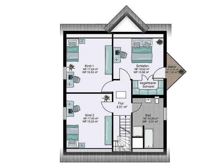 Haus Bad Vilbel Grundriss OG