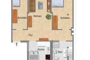 Neu! 3-Zimmer mit Galerie, neuer EBK sowie Tageslichtbad mit Wanne und Dusche – Kieler Straße 28, 4357 Mockau-Nord, Leipzig – Vorschaubild 8