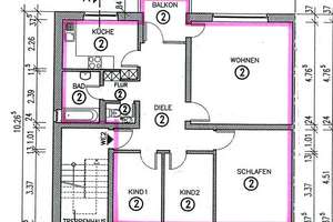 Attraktive 4-Zimmer-Wohnung mit Balkon und Stellplatz in Düsseldorf-Unterrath – 40468 Unterrath, Düsseldorf – Vorschaubild 6