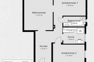 Auf 3 Jahre befristete Vermietung: Geräumige 3-Zimmer-Wohnung mit Südloggia in Lichterfelde – Die vollständige Adresse der Immobilie erhältst du vom Anbieter., 12207 Lichterfelde, Berlin – Vorschaubild 13
