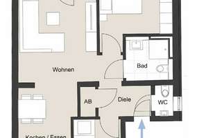 Lindenthal Drei-Zimmer-Wohnung mit Terrasse in Uninähe – 50935 Lindenthal (Ortsteil), Köln – Vorschaubild 2