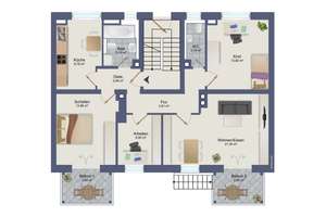 Moderne 4-Zimmer-Wohnung mit 2 Balkonen im Zentrum von Augsburg - ideal für Familien und Pendler – Die vollständige Adresse der Immobilie erhältst du vom Anbieter., 86167 Lechhausen-West, Augsburg – Vorschaubild 12